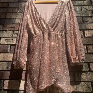 Rose gold sparkle dress